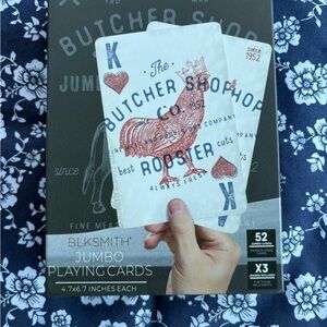 BLKSMITH The Butcher Shop Jumbo Playing Cards 3 Deck Set 4.7x6.7 Sealed Gift